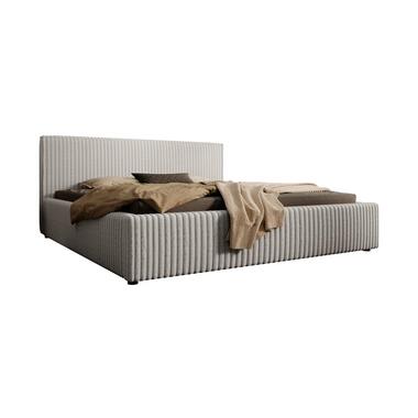 Meubella Lit double Infinity - Gris - Tissu côtelé duveteux - 180x200 cm product