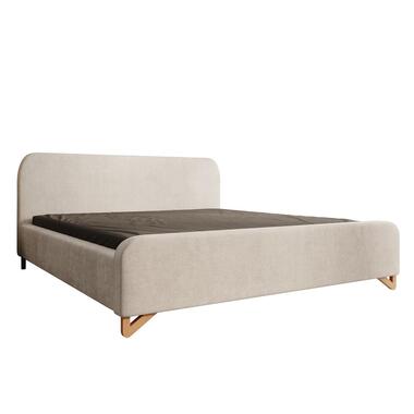 Meubella - Tweepersoonsbed Fortaleza - Beige stof - 180x200 cm product