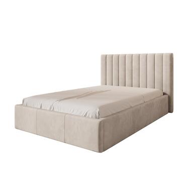 Meubella Lit double Chief - Beige - Velours - 140x200 cm product