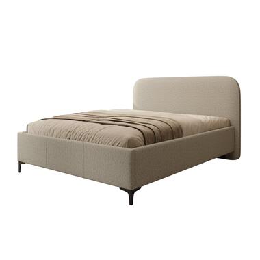 Meubella - Tweepersoonsbed Helsink - Grijs - Teddystof - 160x200 cm product