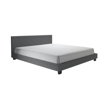 Meubella Lit double George - Gris - Tissu - 160x200 cm product