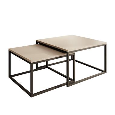 Meubella - Salontafel Styler - Beige - set van 2 product