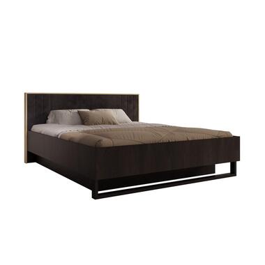 Meubella Lit double Monor - Chêne noir - 180x200 cm - Avec vérin à gaz product