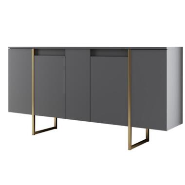 Emob Dressoir Woody Fashion - 160 x 35 x 80 cm - Walnut Gold-design product