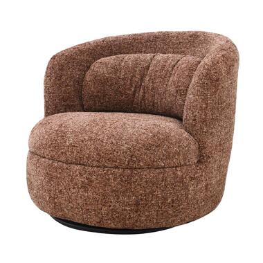 Fauteuil Rood Stof/Staal - Draaibaar - 85x84x76cm - Britt product