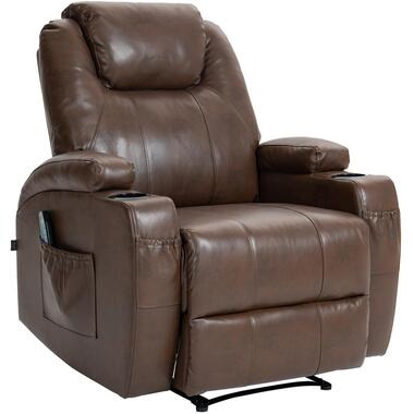 CLP Fauteuil Galena Noir Cadre - Similicuir - Marron clair product