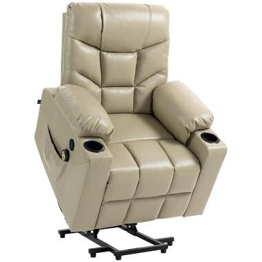 CLP Fauteuil Andover Noir Cadre - Similicuir - Crème product