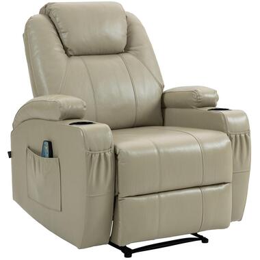 CLP Fauteuil Galena Noir Cadre - Similicuir - Crème product