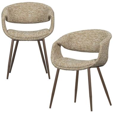 YOSSI CHAISE SALLE À MANGER SABLE AVEC JAMBE METAL CUIVRE product