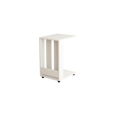 Emob Modieus Wit Bijzettafeltje - 18mm Dik, 37x60x45cm - Melamine Gecoat product