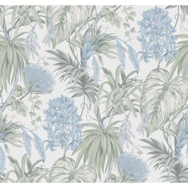Sanders & Sanders behangpapier - tropische bladeren - blauw en groen product