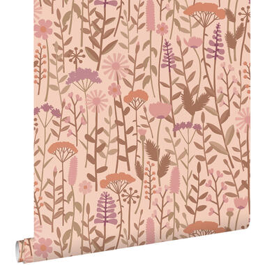 ESTAhome papier peint - fleurs des champs - vieux rose - 50 x 900 cm product