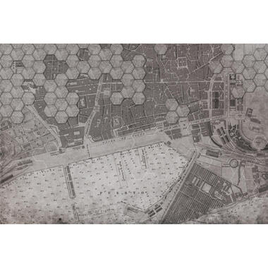 Sanders & Sanders papier peint panoramique - carte du monde vintage - gris product