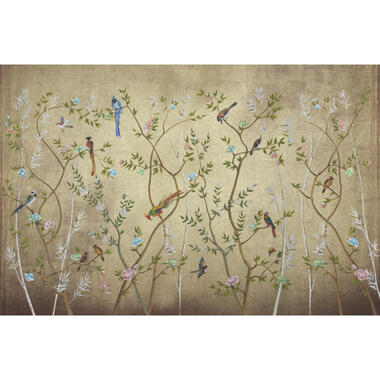Sanders & Sanders papier peint panoramique - fleurs et oiseaux - beige product