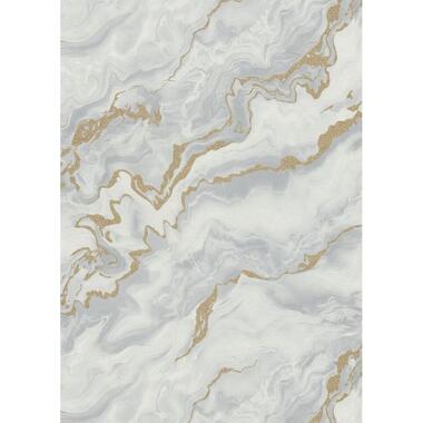 Erismann behangpapier - marmer - grijs en goud - 53 cm x 10.05 m product