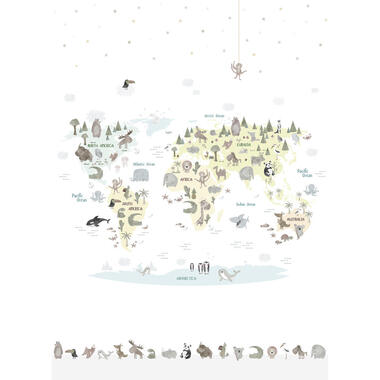 Sanders & Sanders papier peint panoramique - carte du monde pour enfants product