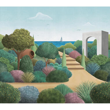 Sanders & Sanders papier peint panoramique - paysage - vert et multicolore product