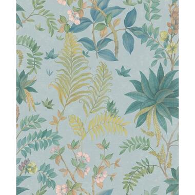 Sanders & Sanders papier peint - feuilles tropicales - bleu, vert et jaune product