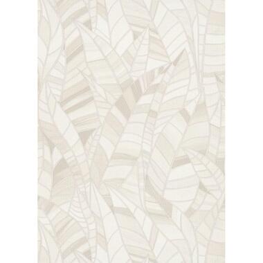 Erismann behangpapier - tropische bladeren - beige en gebroken wit product