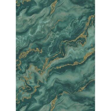Erismann papier peint - marbre - vert et or - 53 cm x 10.05 m - 662370 product