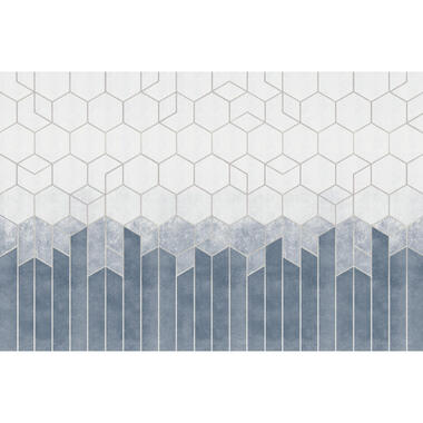 Sanders & Sanders fotobehangpapier - geometrische vormen - blauw - 424 x 280 cm product