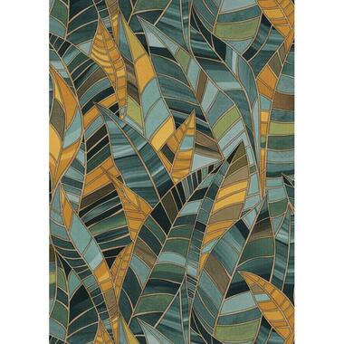 Erismann papier peint - feuilles tropicales - bleu, vert et jaune product