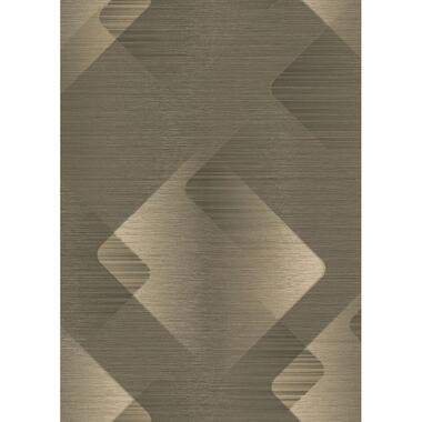 Erismann behangpapier - grafisch 3D motief - taupe - 53 cm x 10.05 m product