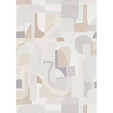 Erismann papier peint - formes géométriques - gris et marron - 53 cm x 10.05 m product