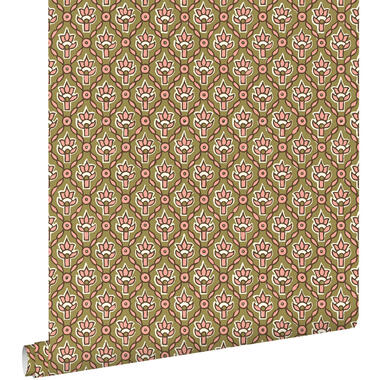 ESTAhome behangpapier - vintage bloemen - groen - 50 x 900 cm - 131545 product