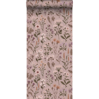 Sanders & Sanders behangpapier - veldbloemen - oudroze - 50 x 900 cm product
