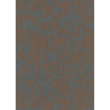 Erismann behangpapier - bladeren - bruin en blauw - 53 cm x 10.05 m product