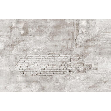 Sanders & Sanders fotobehangpapier - stenen muur - grijs - 424 x 280 cm product