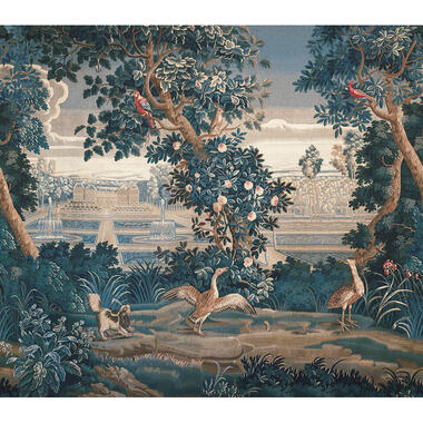 Sanders & Sanders papier peint panoramique - paysage boisé - bleu product