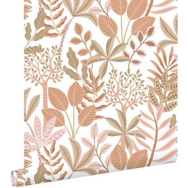 ESTAhome papier peint - feuilles - terracotta, marron et rose - 50 x 900 cm product