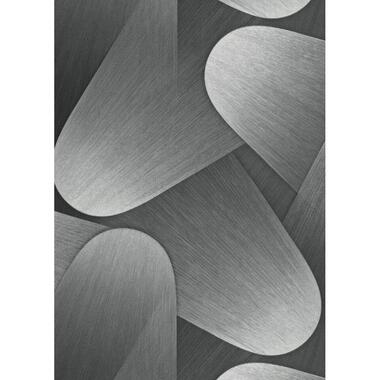 Erismann behangpapier - 3D grafisch motief - zilver - 53 cm x 10.05 m product