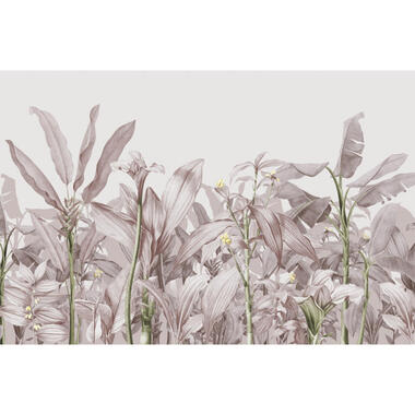 Sanders & Sanders fotobehangpapier - palmbladeren - paars - 424 x 280 cm product