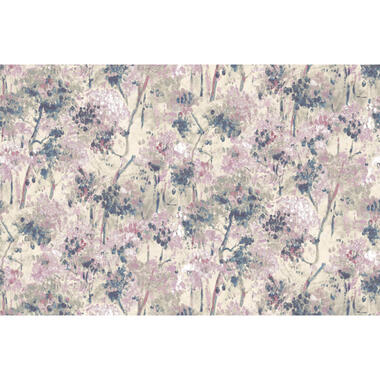 Sanders & Sanders fotobehangpapier - bloemmotief - roze en groen - 424 x 280 cm product
