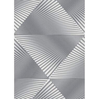 Erismann behangpapier - 3D grafisch motief - grijs - 53 cm x 10.05 m product
