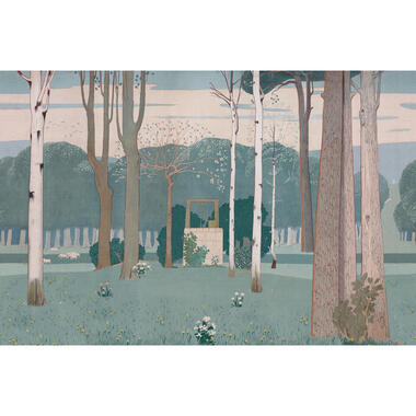 Sanders & Sanders fotobehangpapier - bos - blauwgroen - 424 x 280 cm product
