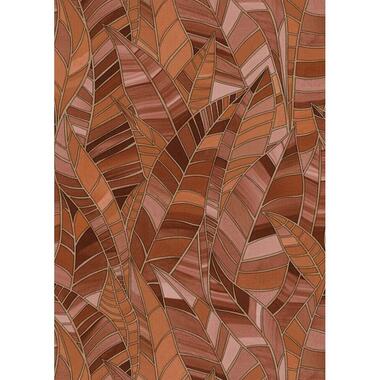 Erismann papier peint - feuilles tropicales - terracotta - 53 cm x 10.05 m product