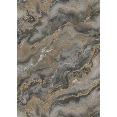Erismann behangpapier - marmer - grijs en goud - 53 cm x 10.05 m product