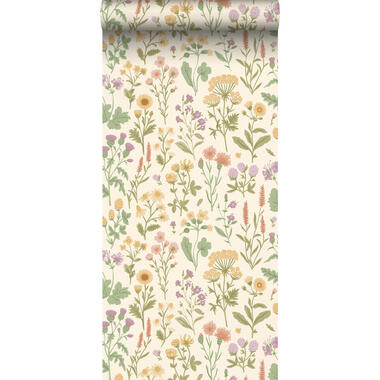 Sanders & Sanders behangpapier - veldbloemen - geel en groen - 50 x 900 cm product
