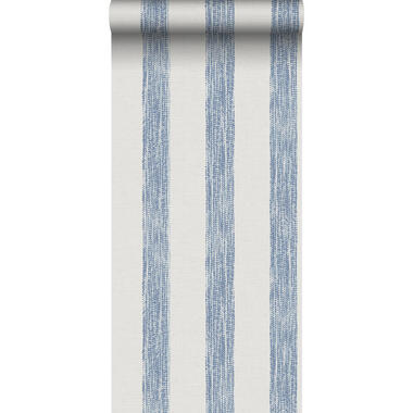 Sanders & Sanders papier peint - à rayures - bleu et blanc - 53 cm x 10,05 m product