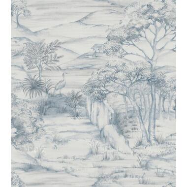 Sanders & Sanders papier peint - paysage - bleu et blanc - 53 cm x 10,05 m product