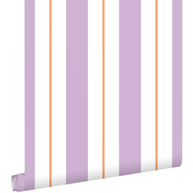 ESTAhome papier peint - à rayures - violet et orange - 50 x 900 cm product