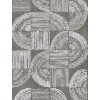 Sanders & Sanders fotobehangpapier - grafische lijnen - grijs - 212 x 280 cm product