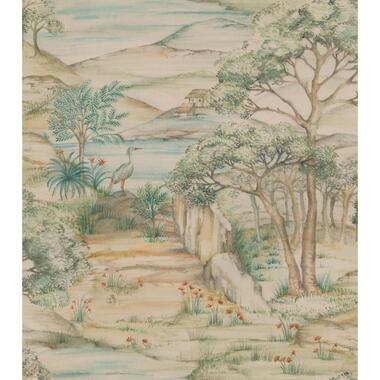 Sanders & Sanders papier peint - paysage - vert et beige - 53 cm x 10,05 m product