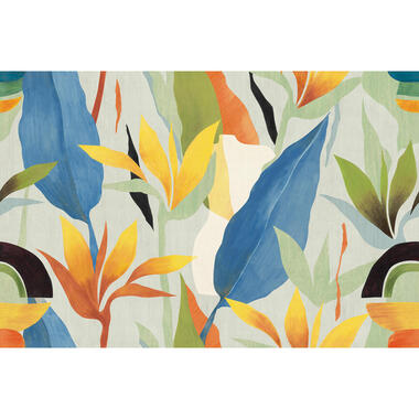Sanders & Sanders papier peint panoramique - feuilles - bleu, vert et jaune product
