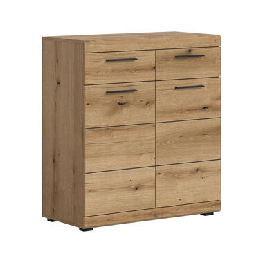 Hioshop Scout schoenenkast 2 laden 2 deuren eik decor product
