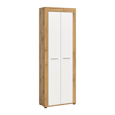 Hioshop Jam kledingkast 2 deuren wit- eik decor product